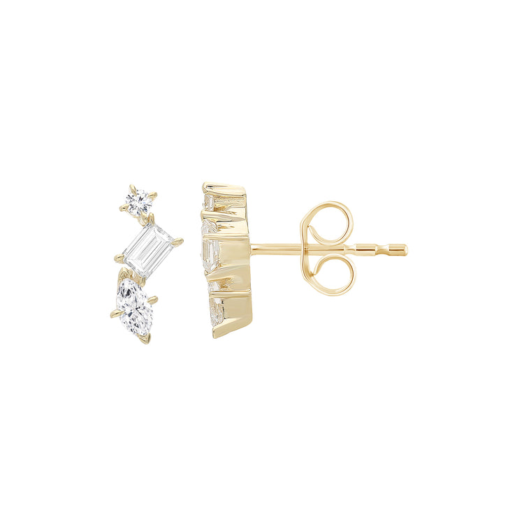 0.36ct Lab Grown Diamond Earrings in 9K Yellow Gold | The Jewellery Boutique