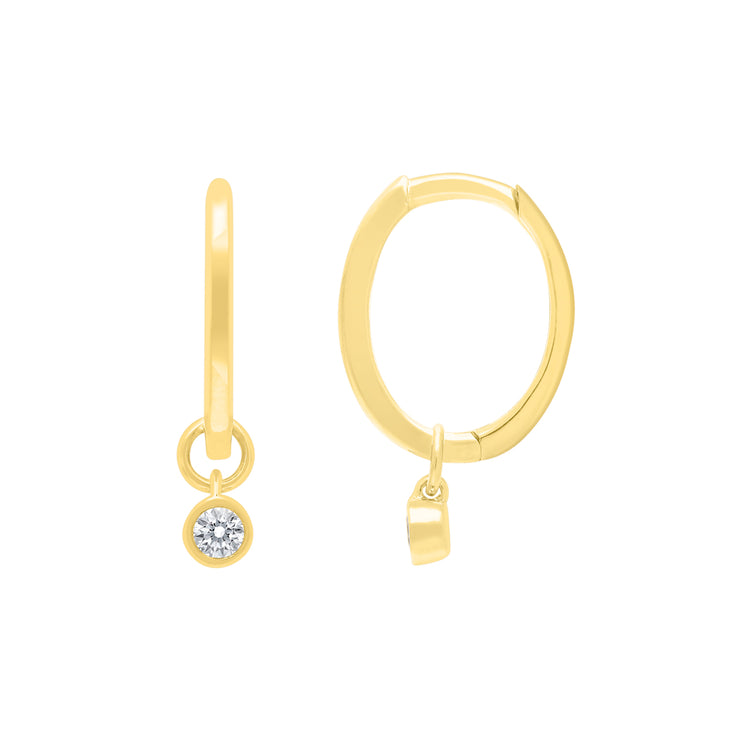 0.11ct Lab Grown Diamond Earrings in 9K Yellow Gold | The Jewellery Boutique