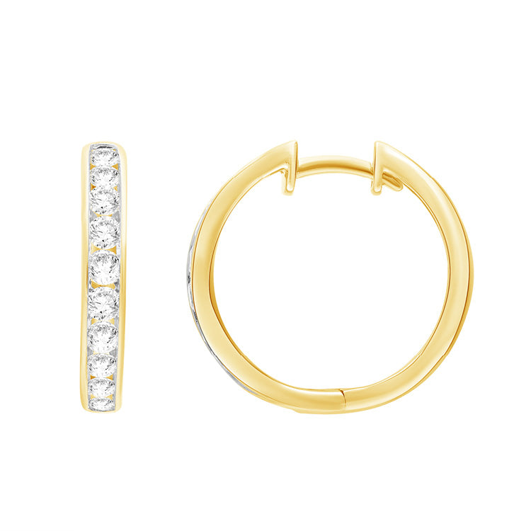 1.00ct Lab Grown Diamond Earrings in 9K Yellow Gold