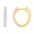 0.25ct Lab Grown Diamond Earrings in 9K Yellow Gold