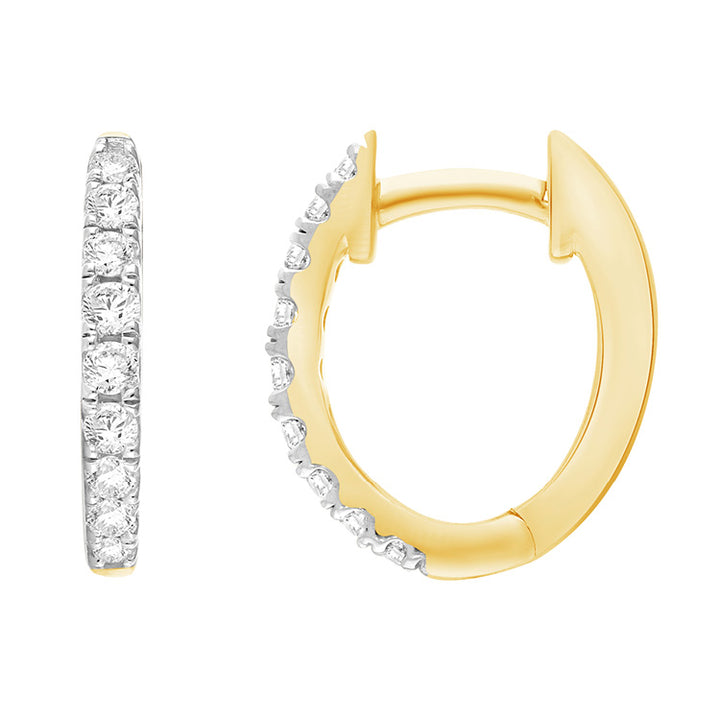 0.25ct Lab Grown Diamond Earrings in 9K Yellow Gold