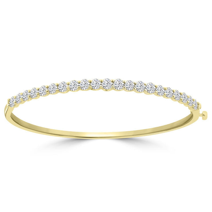 4.00ct Lab Grown Diamond Bangle in 18K Yellow Gold