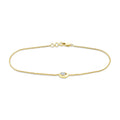 0.15ct Oval Lab Grown Diamond Bracelet in 9K Yellow Gold