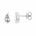 0.60ct Pear Lab Grown Diamond Asterly Stud Earrings in 9K White Gold