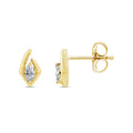 0.20ct Marquise Lab Grown Diamond Stud Earrings in 9K Yellow Gold