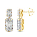 3.90ct Lab Grown Diamond Northern Ray Earrings in 18K Yellow Gold