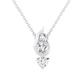 0.60ct Pear Lab Grown Diamond Asterly Necklace in 9K White Gold