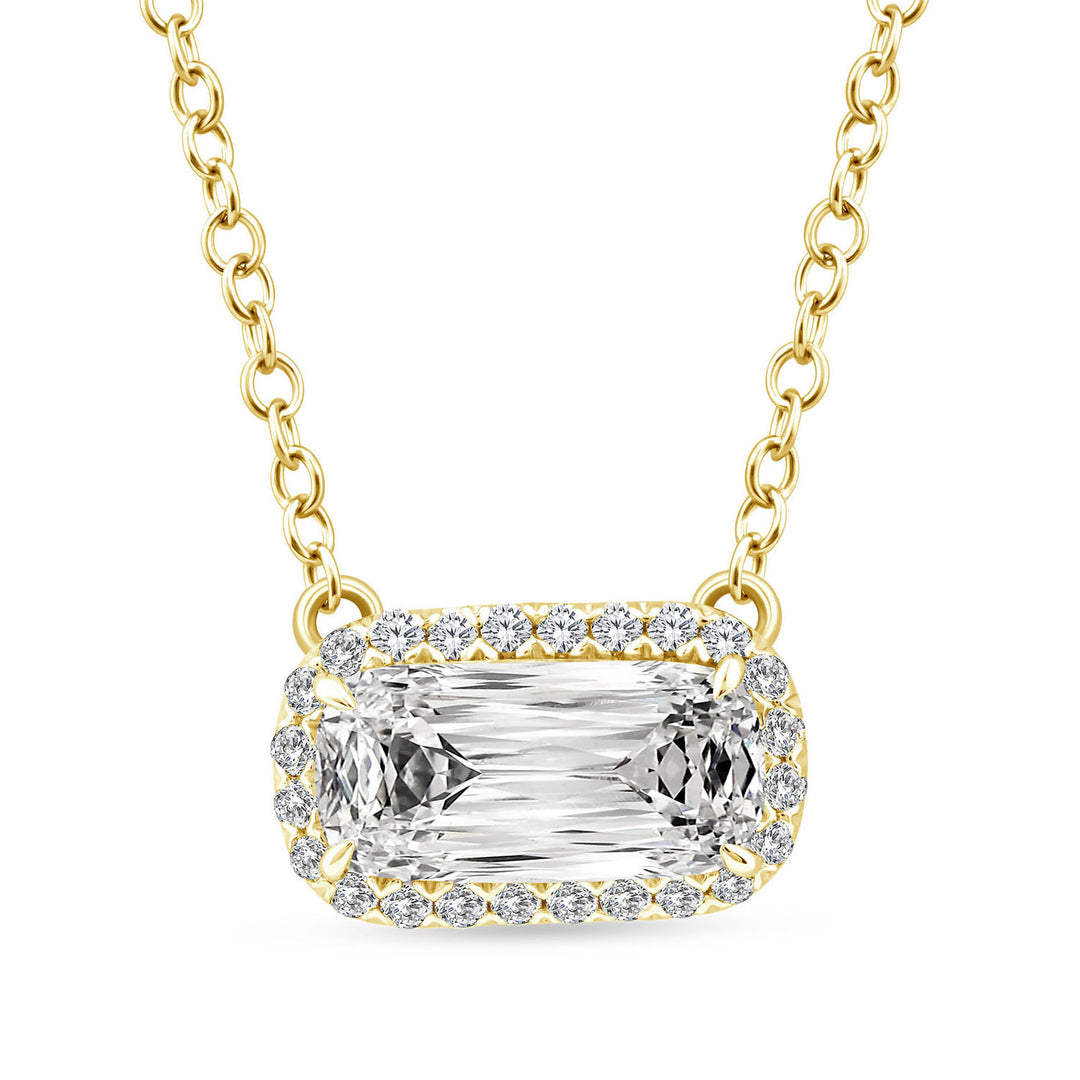 1.10ct Lab Grown Diamond Northern Ray Necklace in 18K Yellow Gold