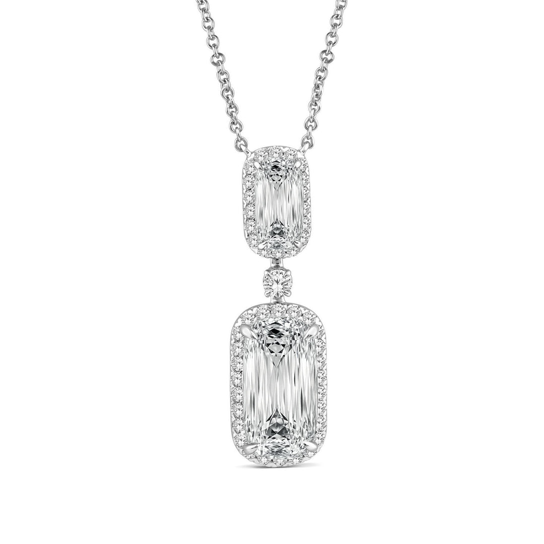 2.73ct Lab Grown Diamond Northern Ray Necklace in 18K White Gold