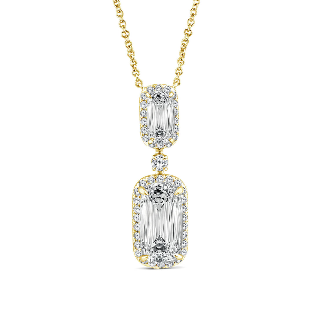 2.73ct Lab Grown Diamond Northern Ray Necklace in 18K Yellow Gold