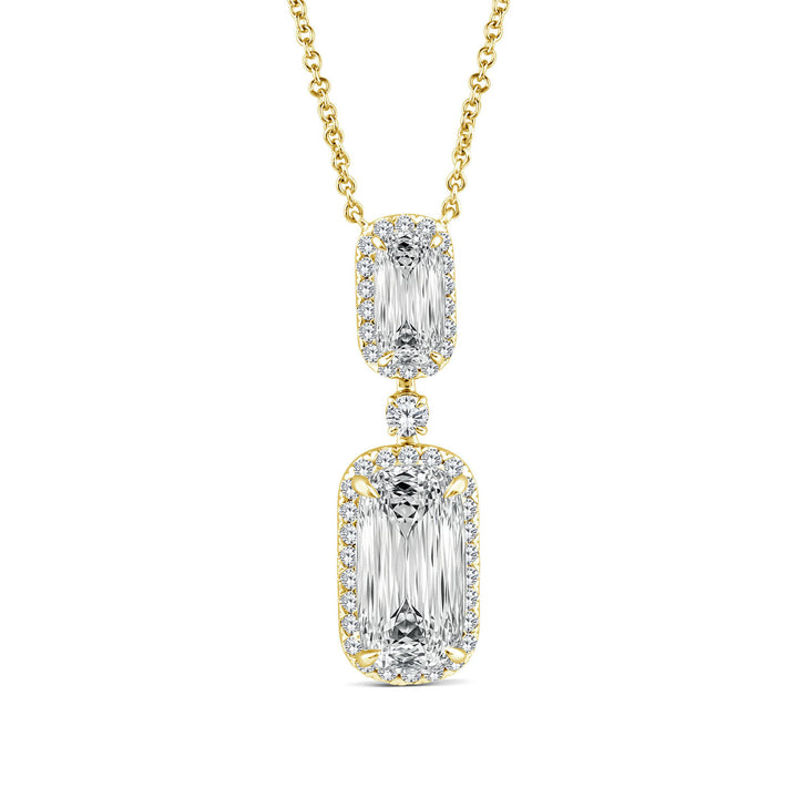 2.73ct Lab Grown Diamond Northern Ray Necklace in 18K Yellow Gold