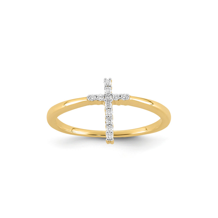 0.08ct Lab Grown Diamond Ring in 9K Yellow Gold | The Jewellery Boutique