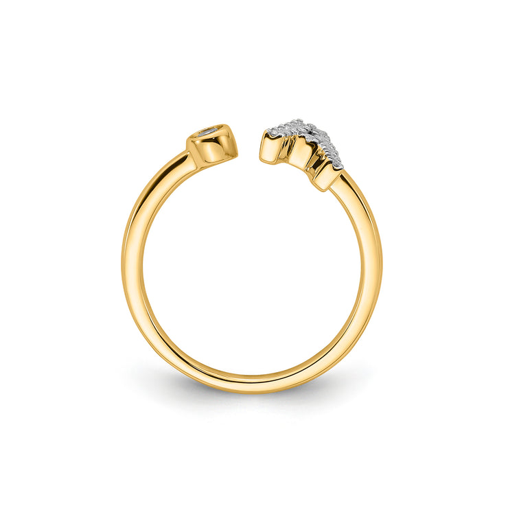 0.17ct Lab Grown Diamond Ring in 9K Yellow Gold | The Jewellery Boutique