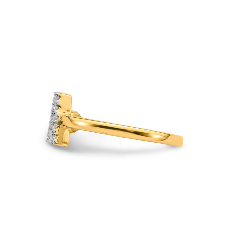 0.17ct Lab Grown Diamond Ring in 9K Yellow Gold | The Jewellery Boutique