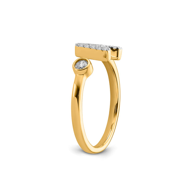 0.17ct Lab Grown Diamond Ring in 9K Yellow Gold | The Jewellery Boutique