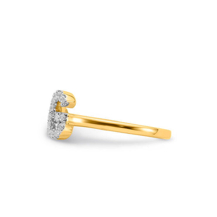 0.19ct Lab Grown Diamond Ring in 9K Yellow Gold | The Jewellery Boutique