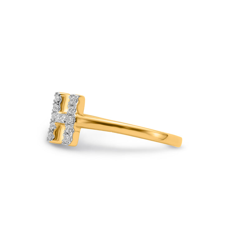 0.18ct Lab Grown Diamond Ring in 9K Yellow Gold | The Jewellery Boutique