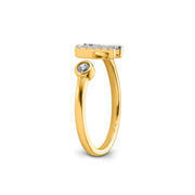 0.18ct Lab Grown Diamond Ring in 9K Yellow Gold | The Jewellery Boutique