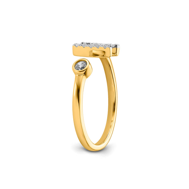 0.18ct Lab Grown Diamond Ring in 9K Yellow Gold | The Jewellery Boutique