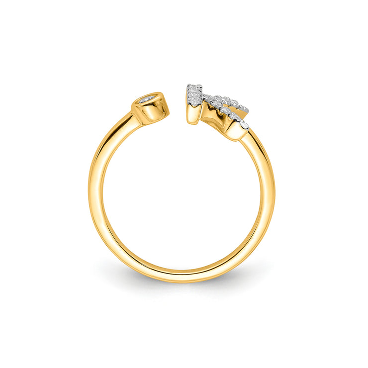 0.18ct Lab Grown Diamond Ring in 9K Yellow Gold | The Jewellery Boutique