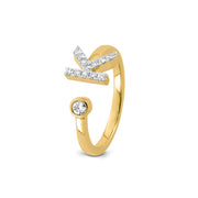 0.18ct Lab Grown Diamond Ring in 9K Yellow Gold | The Jewellery Boutique