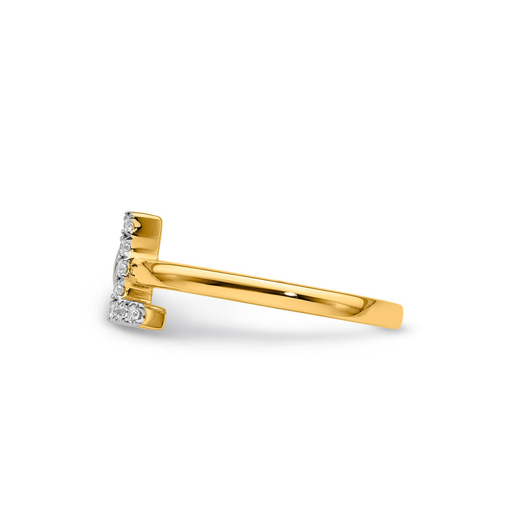 0.13ct Lab Grown Diamond Ring in 9K Yellow Gold | The Jewellery Boutique