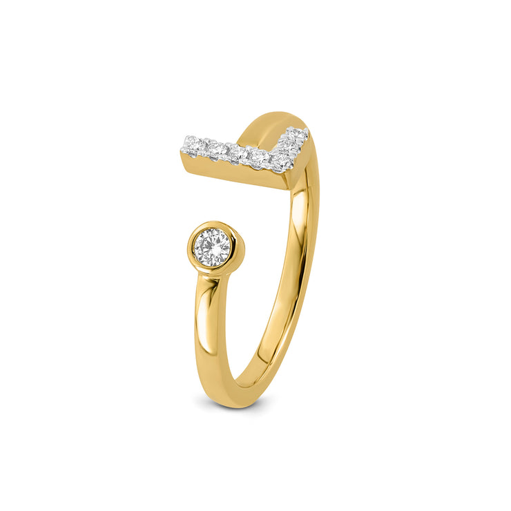 0.13ct Lab Grown Diamond Ring in 9K Yellow Gold | The Jewellery Boutique