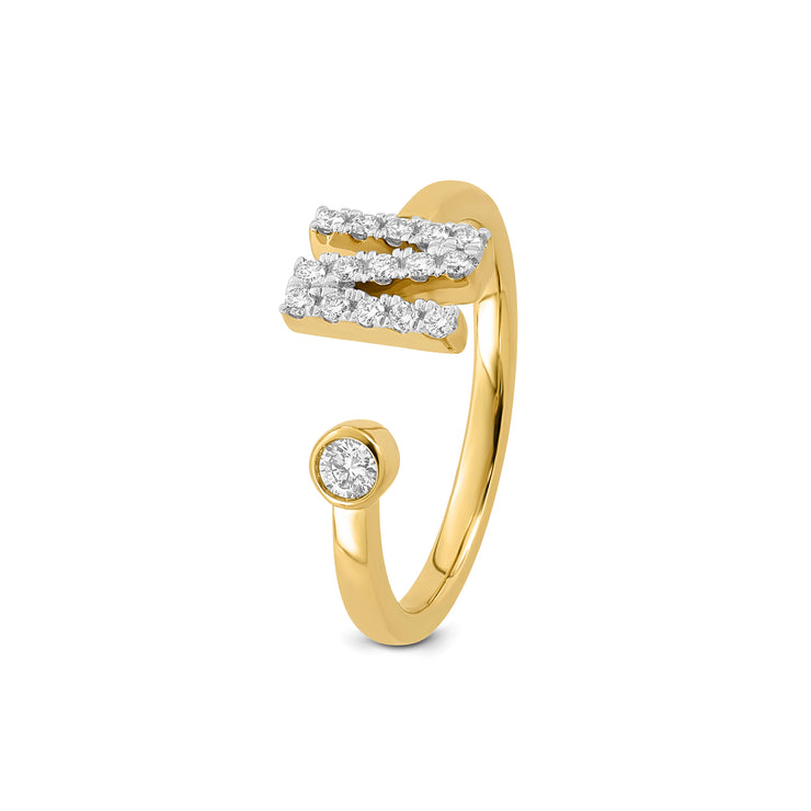 0.21ct Lab Grown Diamond Ring in 9K Yellow Gold | The Jewellery Boutique