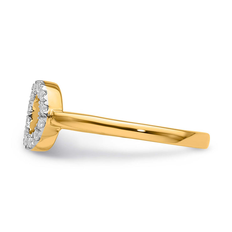 0.18ct Lab Grown Diamond Ring in 9K Yellow Gold | The Jewellery Boutique