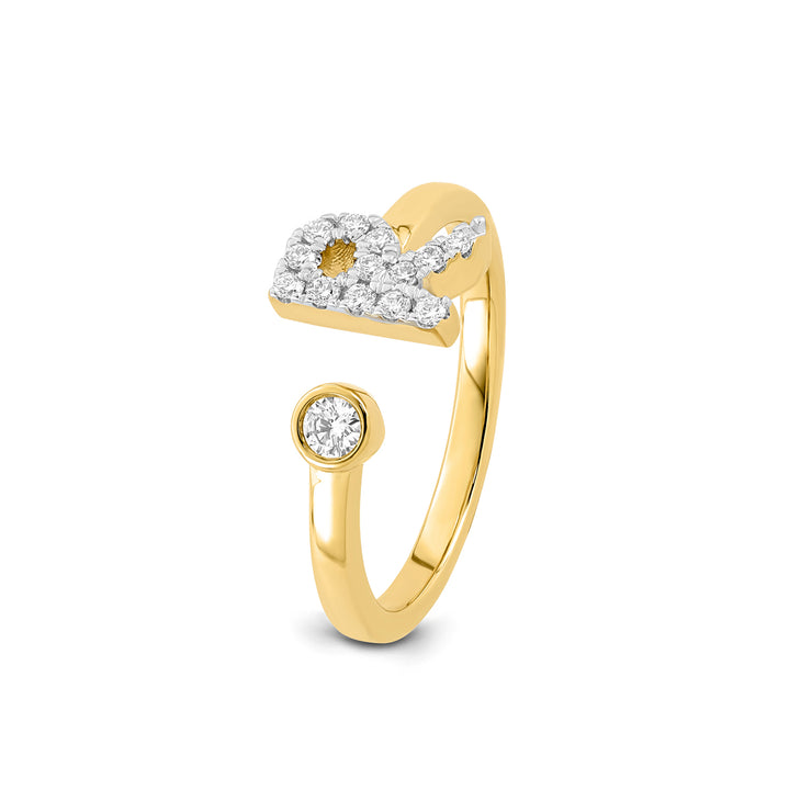 0.19ct Lab Grown Diamond Ring in 9K Yellow Gold | The Jewellery Boutique