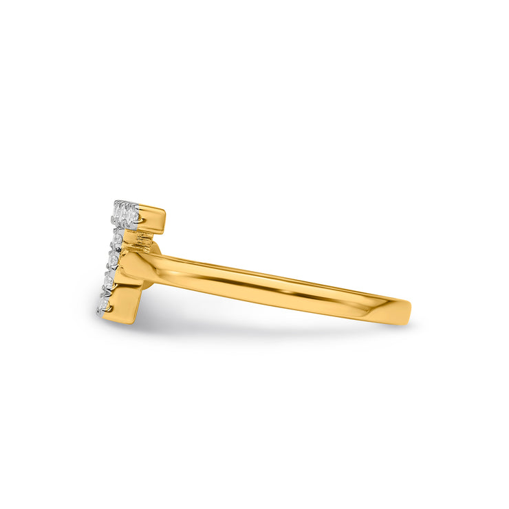 0.14ct Lab Grown Diamond Ring in 9K Yellow Gold | The Jewellery Boutique