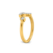 0.14ct Lab Grown Diamond Ring in 9K Yellow Gold | The Jewellery Boutique