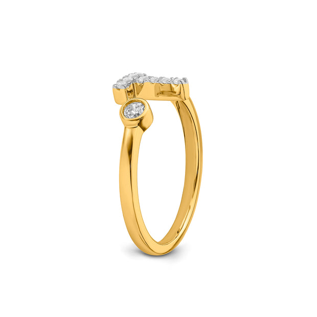 0.14ct Lab Grown Diamond Ring in 9K Yellow Gold | The Jewellery Boutique