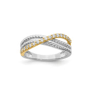 0.25ct Lab Grown Diamond Ring in 9K Yellow & White Gold | The Jewellery Boutique