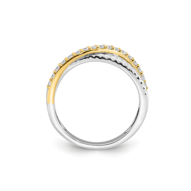 0.25ct Lab Grown Diamond Ring in 9K Yellow & White Gold | The Jewellery Boutique