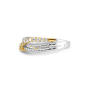 0.25ct Lab Grown Diamond Ring in 9K Yellow & White Gold | The Jewellery Boutique