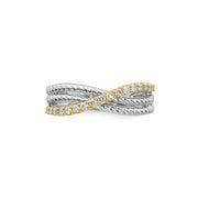 0.25ct Lab Grown Diamond Ring in 9K Yellow & White Gold | The Jewellery Boutique