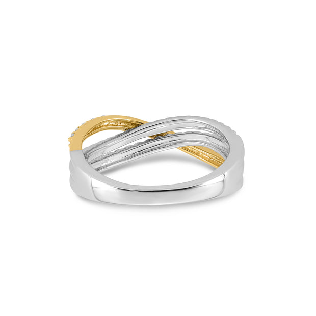 0.25ct Lab Grown Diamond Ring in 9K Yellow & White Gold | The Jewellery Boutique