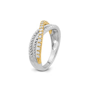 0.25ct Lab Grown Diamond Ring in 9K Yellow & White Gold | The Jewellery Boutique