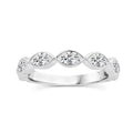 1.00ct Marquise Lab Grown Diamond Anniversary Band in 9K White Gold
