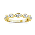 1.00ct Marquise Lab Grown Diamond Anniversary Band in 9K Yellow Gold