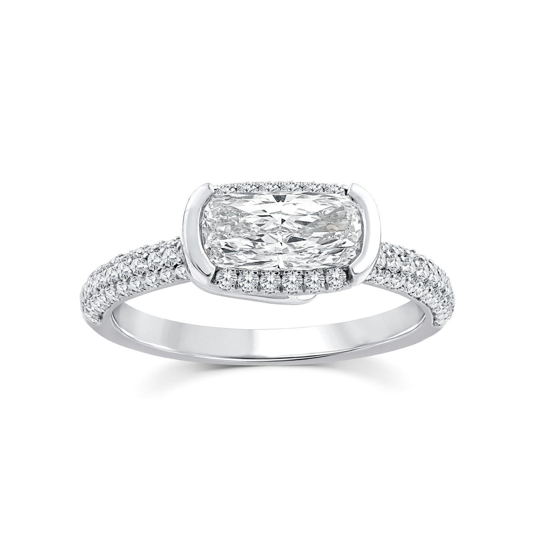 1.30ct Lab Grown Diamond Northern Ray Ring in Platinum