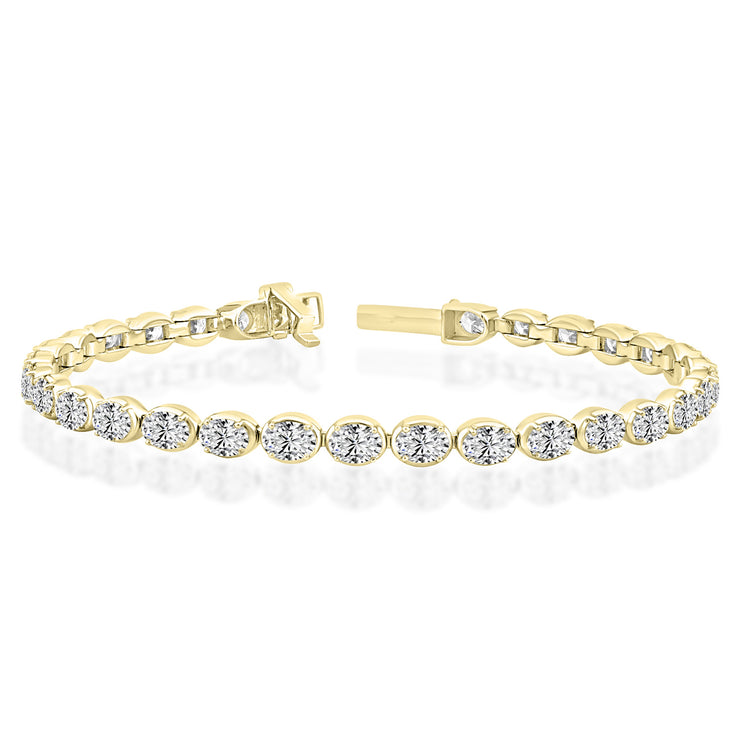 7.75ct Lab Grown Diamond Bracelet in 18K Yellow Gold