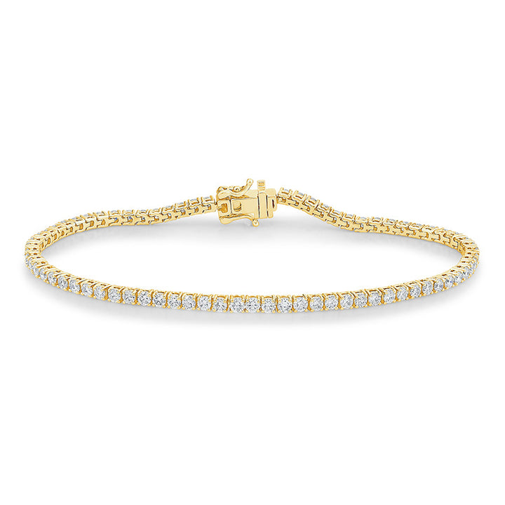 3.00ct Lab Grown Diamond Bracelet in 9K Yellow Gold