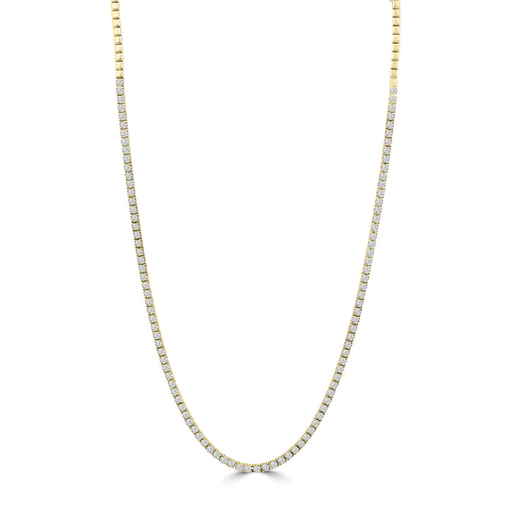 8.50ct Lab Grown Diamond Necklace in 18K Yellow Gold