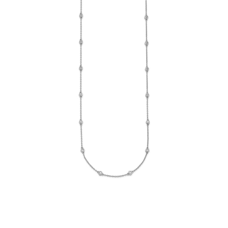 0.40ct Lab Grown Diamond Necklace in 9K White Gold | The Jewellery Boutique