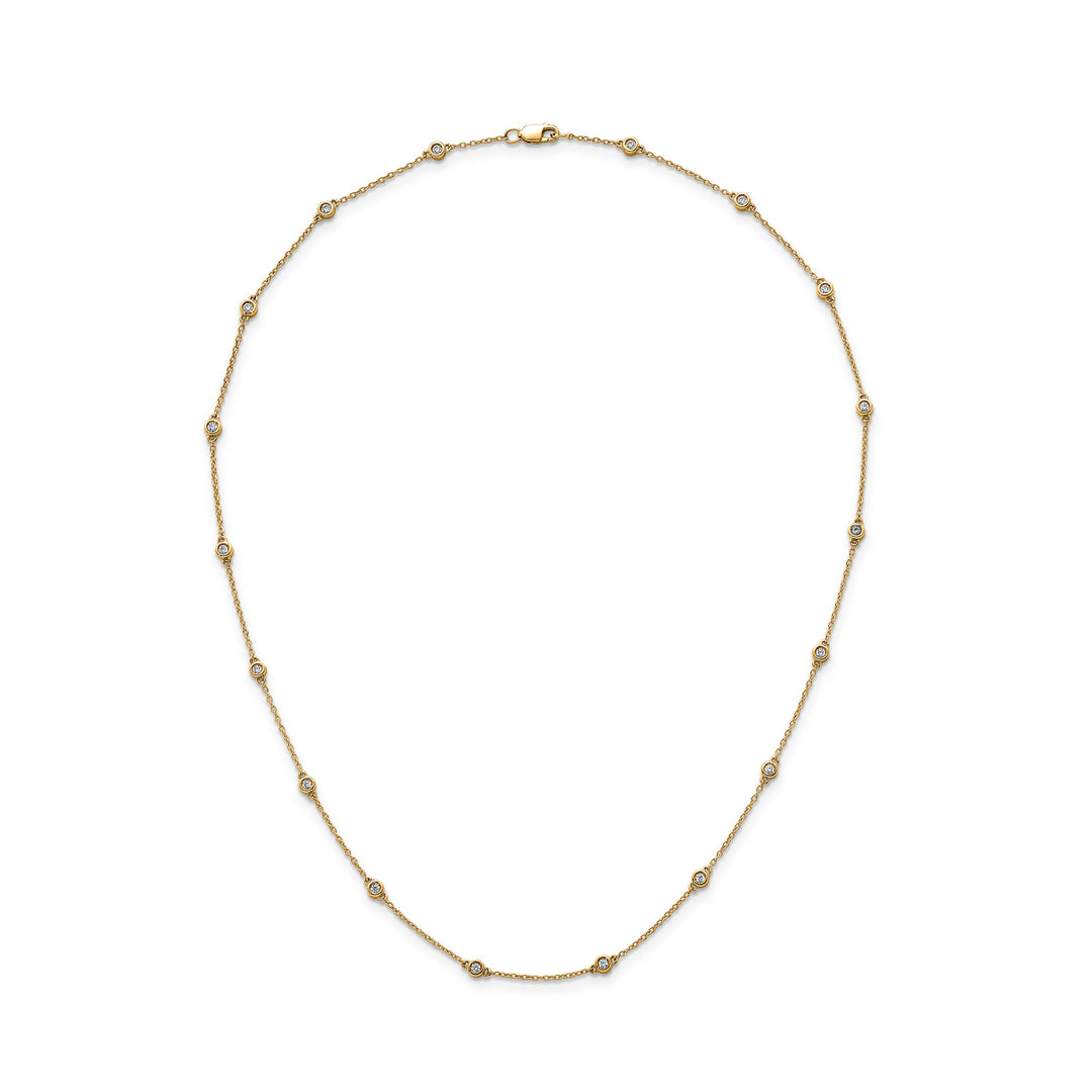 0.40ct Lab Grown Diamond Necklace in 9K Yellow Gold | The Jewellery Boutique