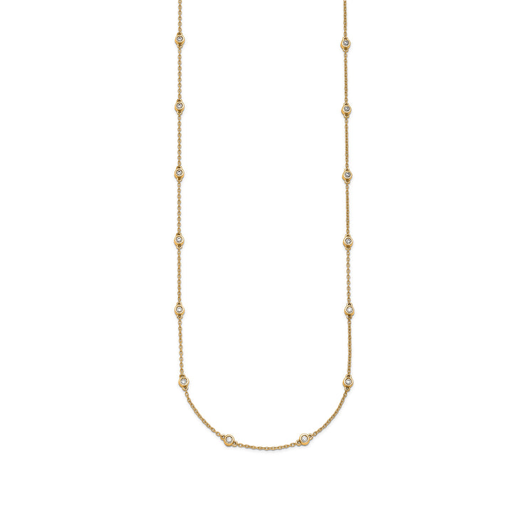 0.40ct Lab Grown Diamond Necklace in 9K Yellow Gold | The Jewellery Boutique