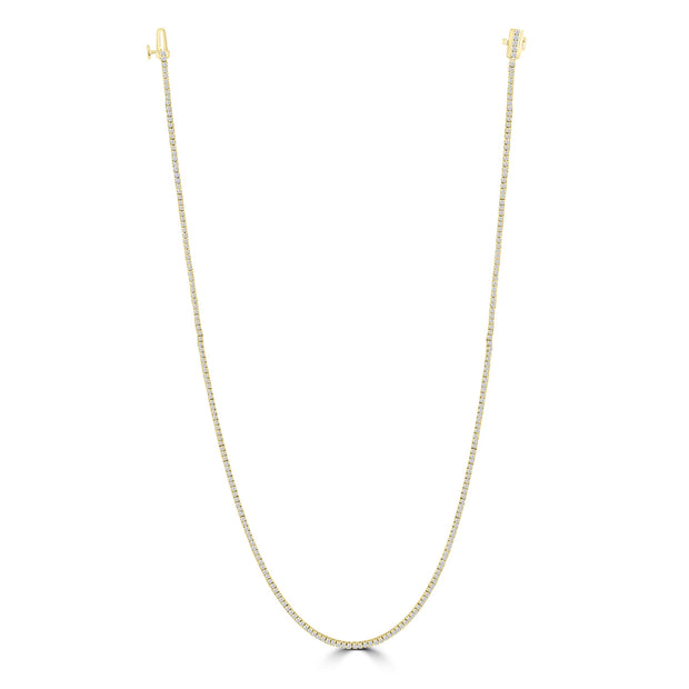 3.45ct Lab Grown Diamond Necklace in 18K Yellow Gold