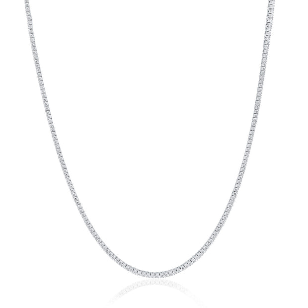 3.45ct Lab Grown Diamond Tennis Necklace in 18K White Gold